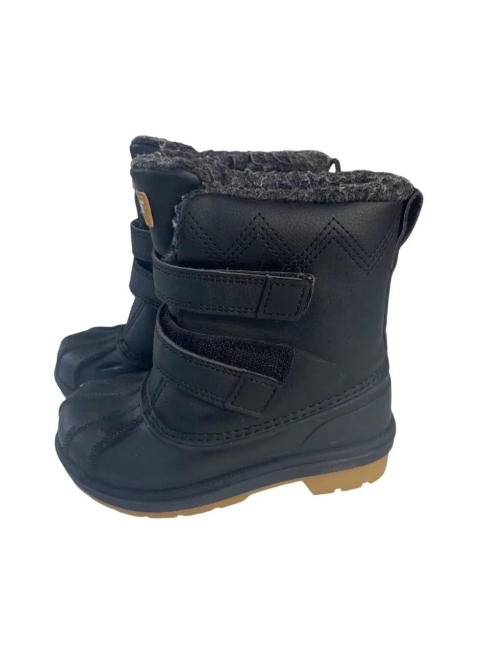 Cat & Jack Winter Snow Boots Faux Fur Lining Kids Size 9 Black